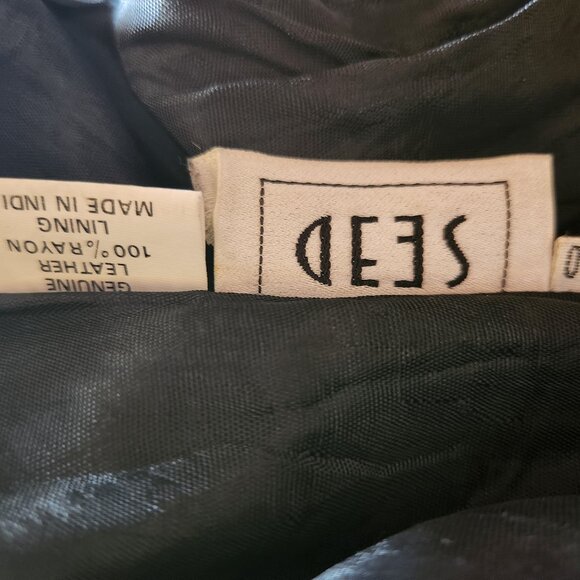 Soft Black Leather Skirt, Size 9/10 - Picture 2 of 3